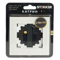 Рамка на 1 пост Катрин (белый матовый, Matte) / Stekker GFR00-7001-01M