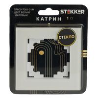 Рамка на 1 пост Катрин (белый матовый, Matte) / Stekker GFR00-7001-01M