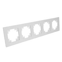 Рамка на 5 постов Катрин (белый матовый, Matte) / Stekker GFR00-7005-01M