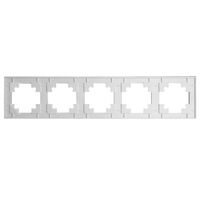Рамка на 5 постов Катрин (белый матовый, Matte) / Stekker GFR00-7005-01M