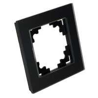 Рамка на 1 пост Катрин (черный матовый, Matte) / Stekker GFR00-7001-05М