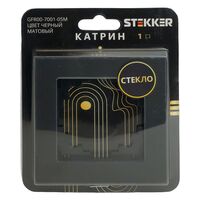 Рамка на 1 пост Катрин (черный матовый, Matte) / Stekker GFR00-7001-05М