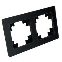 Рамка на 2 поста Катрин (черный матовый, Matte) / Stekker GFR00-7002-05М