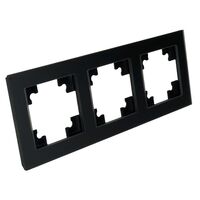 Рамка на 3 поста Катрин (черный матовый, Matte) / Stekker GFR00-7003-05М