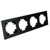 Рамка на 4 поста Катрин (черный матовый, Matte) / Stekker GFR00-7004-05М