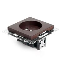 Розетка без заземления с защитными шторками Катрин (шоколад) / Stekker GLS10-7109-04