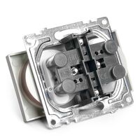 Розетка двойная без заземления с защитными шторками Катрин (шоколад) / Stekker GLS10-7113-04