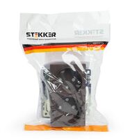 Розетка двойная без заземления с защитными шторками Катрин (шоколад) / Stekker GLS10-7113-04