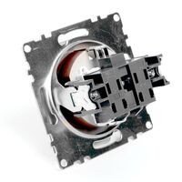 Розетка с заземлением и защитными шторками Катрин (шоколад) / Stekker GLS16-7110-04