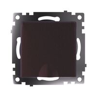 Розетка с заземлением, крышкой и защитными шторками Катрин (шоколад) / Stekker GLS16-7112-04