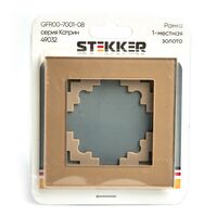 Рамка на 1 пост Катрин (золото, Glance) / Stekker GFR00-7001-08