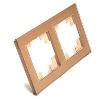 Рамка на 2 поста Катрин (золото, Glance) / Stekker GFR00-7002-08