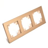 Рамка на 3 поста Катрин (золото, Glance) / Stekker GFR00-7003-08