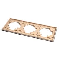 Рамка на 3 поста Катрин (золото, Glance) / Stekker GFR00-7003-08