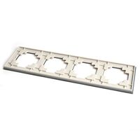 Рамка на 4 поста Катрин (дымчатый, Glance) / Stekker GFR00-7004-07