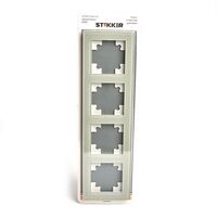 Рамка на 4 поста Катрин (дымчатый, Glance) / Stekker GFR00-7004-07