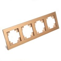 Рамка на 4 поста Катрин (золото, Glance) / Stekker GFR00-7004-08