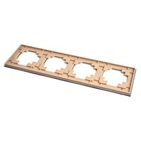 Рамка на 4 поста Катрин (золото, Glance) / Stekker GFR00-7004-08