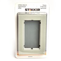 Рамка для двойной розетки Катрин (дымчатый, Glance) / Stekker GFR00-7012-07