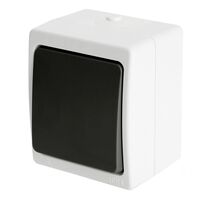 Переключатель одноклавишный Велена (серый/графит) / Stekker PSW10-112-54