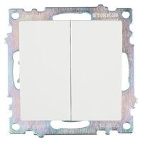 Выключатель двухклавишный Катрин (белый) / Stekker GLS10-7104-01