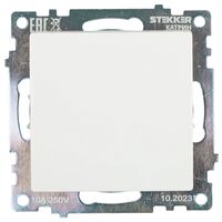 Переключатель одноклавишный Катрин (белый) / Stekker GLS10-7105-01