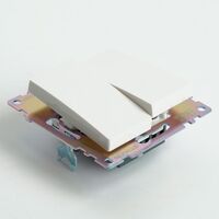 Переключатель двухклавишный Катрин (белый) / Stekker GLS10-7107-01