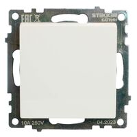 Переключатель перекрестный одноклавишный Катрин (белый) / Stekker GLS10-7110-01