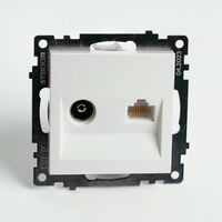 Розетка TV + RJ-45 Катрин (белый) / Stekker GLS00-7106-01