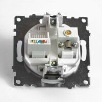 Розетка TV + RJ-45 Катрин (белый) / Stekker GLS00-7106-01