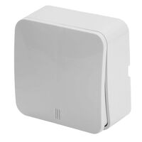 Выключатель одноклавишный с подсветкой София (белый) / Stekker MSW10-11-20-01