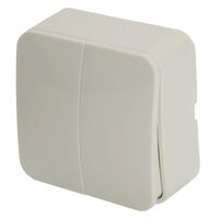 Выключатель двухклавишный София (белый) / Stekker MSW10-20-01