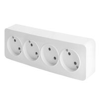 Розетка на 4 гнезда без заземления София (белый) / Stekker MST10-14-01