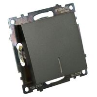 Выключатель одноклавишный с подсветкой Катрин (графит) / Stekker GLS10-7101-06