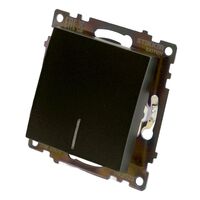 Выключатель одноклавишный с подсветкой Катрин (графит) / Stekker GLS10-7101-06