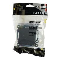 Выключатель одноклавишный Катрин (графит) / Stekker GLS10-7103-06