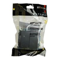 Выключатель двухклавишный Катрин (графит) / Stekker GLS10-7104-06