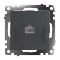 Розетка компьютерная RJ-45 Катрин (графит) / Stekker GLS00-7107-06