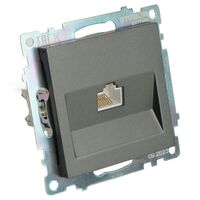 Розетка компьютерная RJ-45 Катрин (графит) / Stekker GLS00-7107-06