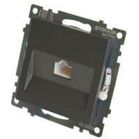 Розетка компьютерная RJ-45 Катрин (графит) / Stekker GLS00-7107-06