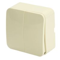 Выключатель двухклавишный София (слоновая кость) / Stekker MSW10-20-04