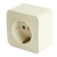 Розетка с заземлением София (слоновая кость) / Stekker MST16-11-04