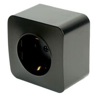 Розетка с заземлением София (черный матовый) / Stekker MST16-11-05