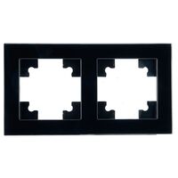 Рамка на 2 поста Катрин (черный, Glance) / Stekker GFR00-7002-05