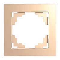 Рамка на 1 пост Катрин (шампань, Glance) / Stekker GFR00-7001-02