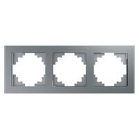 Рамка на 3 поста Катрин (серебро, Glance) / Stekker GFR00-7003-03