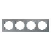 Рамка на 4 поста Катрин (серебро, Glance) / Stekker GFR00-7004-03