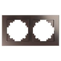 Рамка на 2 поста Катрин (шоколад, Glance) / Stekker GFR00-7002-04