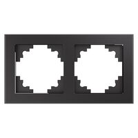 Рамка на 2 поста Катрин (графит, Glance) / Stekker GFR00-7002-06