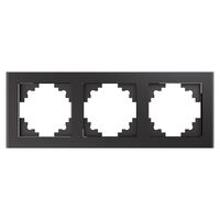 Рамка на 3 поста Катрин (графит, Glance) / Stekker GFR00-7003-06